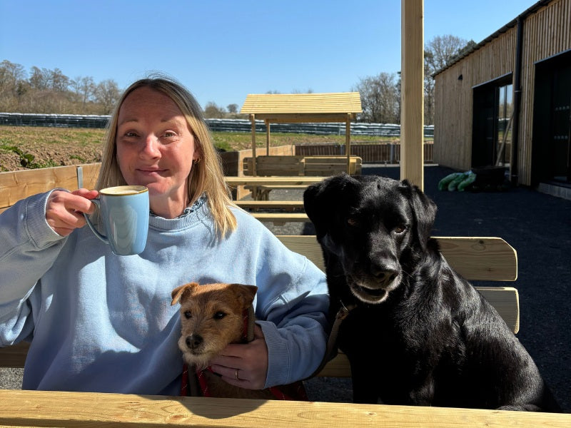 The Courtyard Kitchen at Brocksbushes Farm Shop, outdoor dog-friendly dining